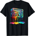 Dripping Paint Boombox Old School 80s Music Hip Hop T-Shirt Unisex T-shirt, Sweatshirt, Hoodie, Long Sleeve Tee