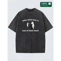 CALL IN THICC TODAY Heavy-Weight Cotton Solid Drop Shoulder Vintage Street Wear Basic Tees Baggy Hip Hop Tops Acid Wash T-Shirt