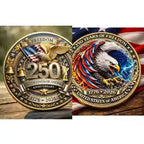5pcs/lot The New 250th Anniversary US Gold Silver Commemorative Coin 1776-2026 United States Metal Coin Craft Souvenir Gift