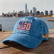 Vintage Adjustable America 250 Hat 250 Anniversary Baseball Cap Celebrating Independence Day