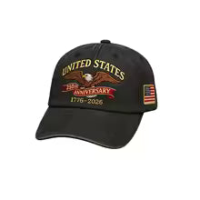 USA 250th Anniversary Hat Patriotic Baseball Cap Eagle Flag Embroidered Baseball Hats For Men Women 250 Year Anniversary Caps