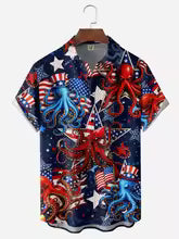 Hawaiian Shirt Men's USA 250th Anniversary 1776-2026 We American Flag 3D Print Design Casual Short Sleeve Button Up Summer Shirt