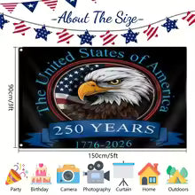 1Pc American Independence 250Th Anniversary Flag 1776-2026 Bald Eagle Themed Flag Decorative Flag Outdoor Indoor Patriotic Flag