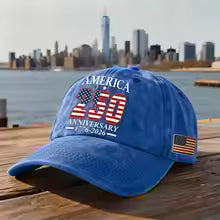 Vintage Adjustable America 250 Hat 250 Anniversary Baseball Cap Celebrating Independence Day