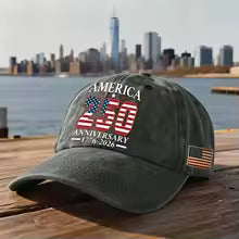 Vintage Adjustable America 250 Hat 250 Anniversary Baseball Cap Celebrating Independence Day