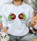 Grinch Boobs Ornament Balls - Funny Christmas Sweatshirt