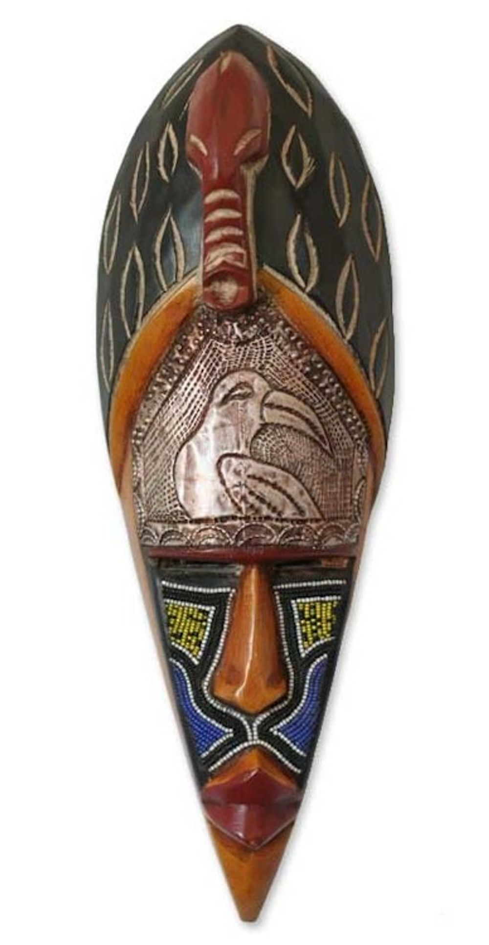 African wood mask 'Timeless Protector'