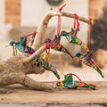6 Ceramic Ornaments Hummingbird Handcrafted in Guatemala 'Guatemalan Hummingbirds'