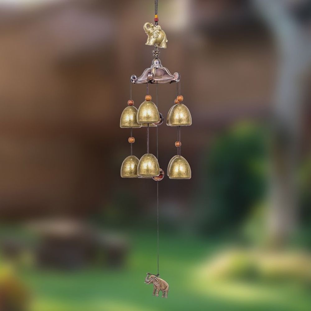 Elephant Themed Wind Chime Made in Thailand 'Sage Elephant'
