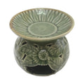 Sunflower Motif Green Ceramic Oil Warmer 'Fragrant Sunflower'