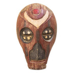 Hand Carved African Sese Wood Mask 'Dragon'