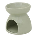 Thailand Elephants Handmade Green Ceramic Clay Oil Warmer 'Mother and Baby'