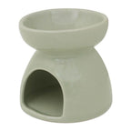 Thailand Elephants Handmade Green Ceramic Clay Oil Warmer 'Mother and Baby'