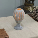 Handcrafted Soapstone Candle Holder from India 'Magical Globe'