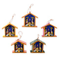 Ornaments Set of 5 'Huts'