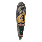 Hand Carved Wood African Wood Mask 'God is Supreme'