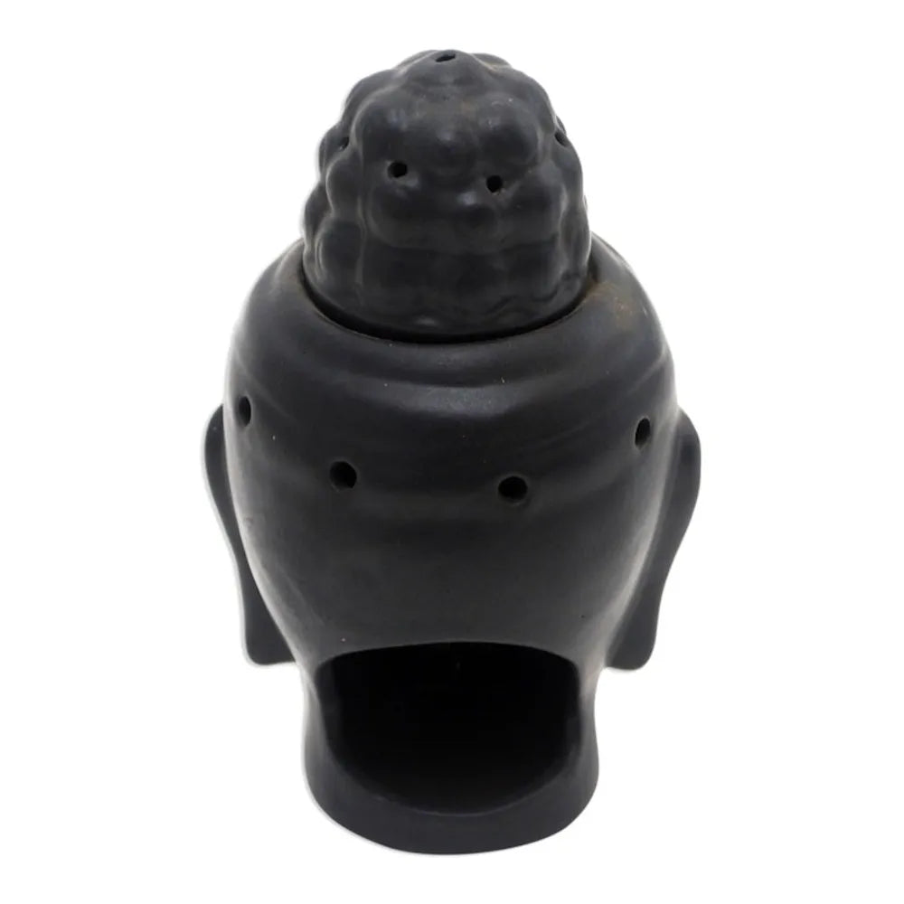 Hand Crafted Buddha Oil Warmer from Bali 'Buddha Head'