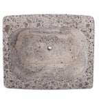 Striped Rectangular Reclaimed Stone Flower Pot from Mexico 'Striped Gardener'