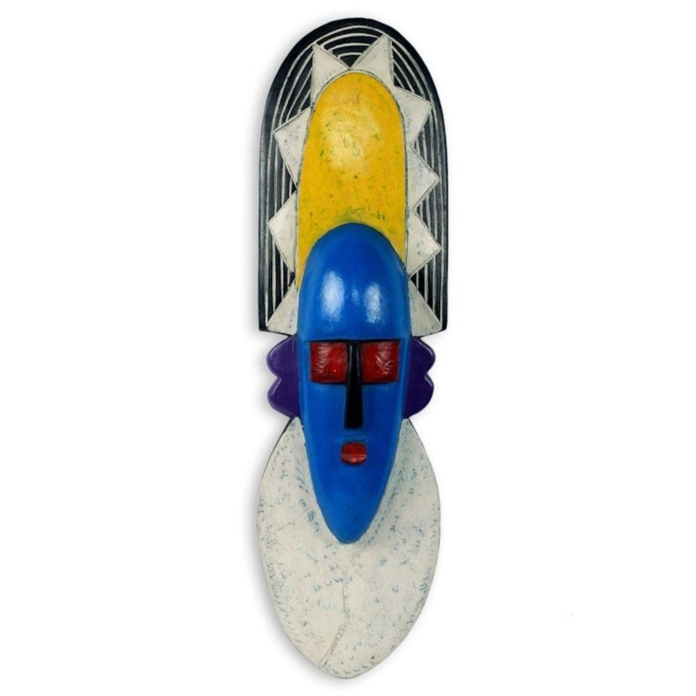 Multi Color Modern African Mask 'Bringer of Blessings'