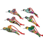6 Ceramic Ornaments Hummingbird Handcrafted in Guatemala 'Guatemalan Hummingbirds'