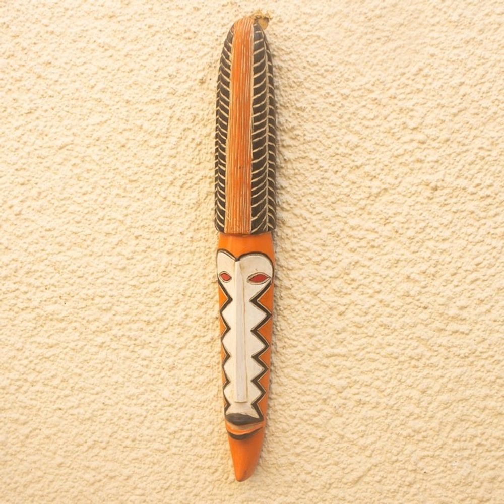 Artisan Crafted Sese Wood Mask from Ghana 'Clemency'