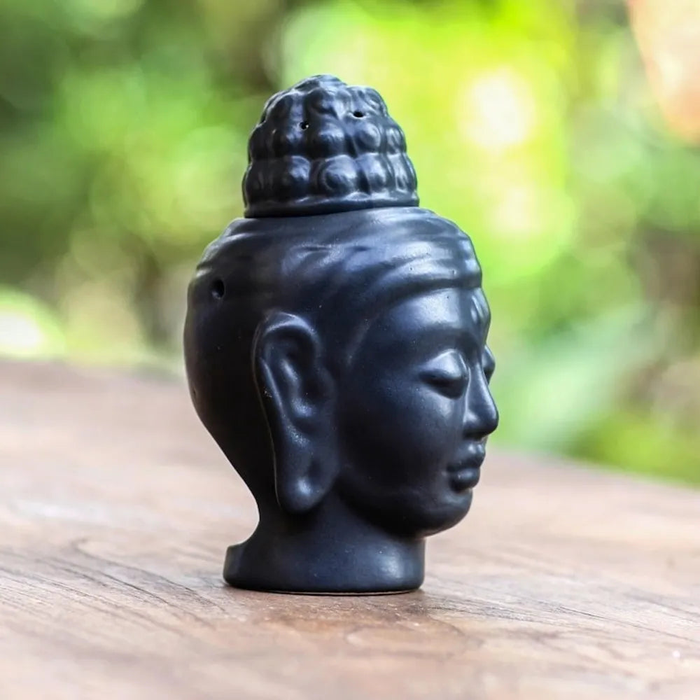 Hand Crafted Buddha Oil Warmer from Bali 'Buddha Head'