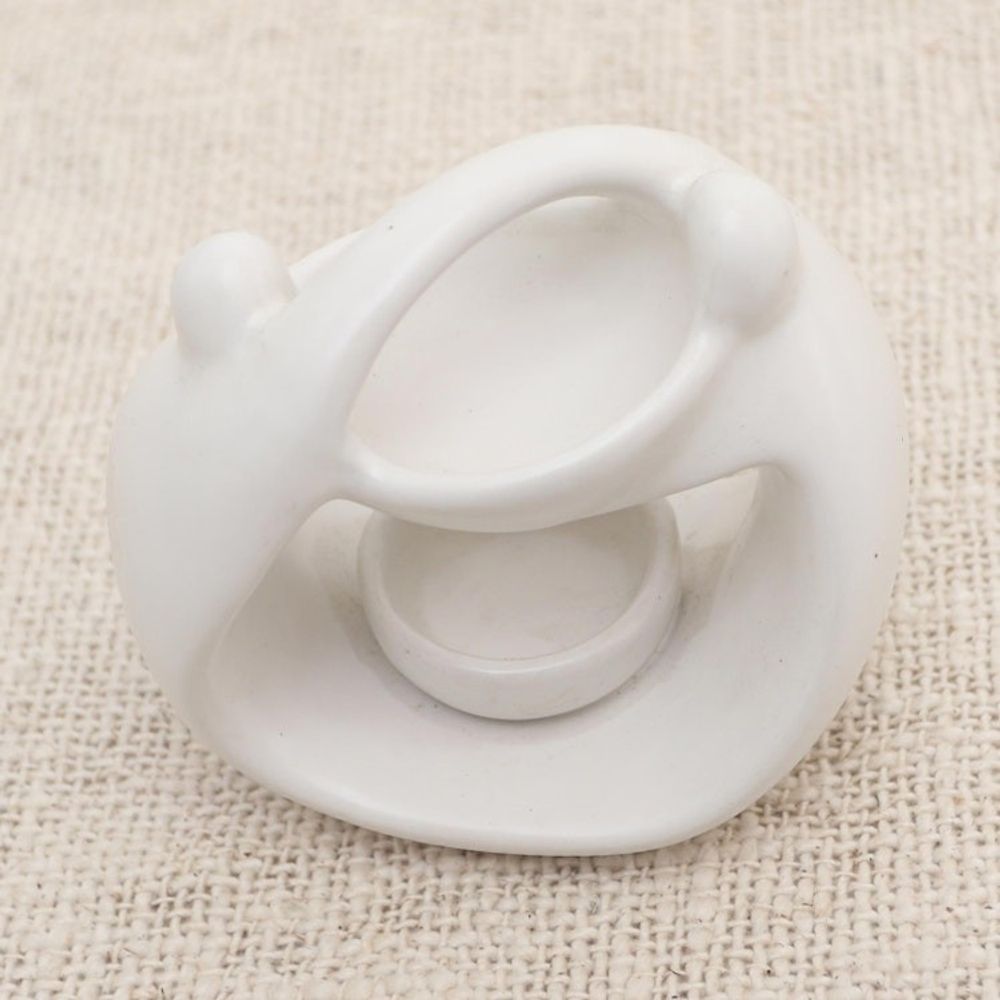 White Ceramic Sculptural Oil Warmer 'Warm Feelings'