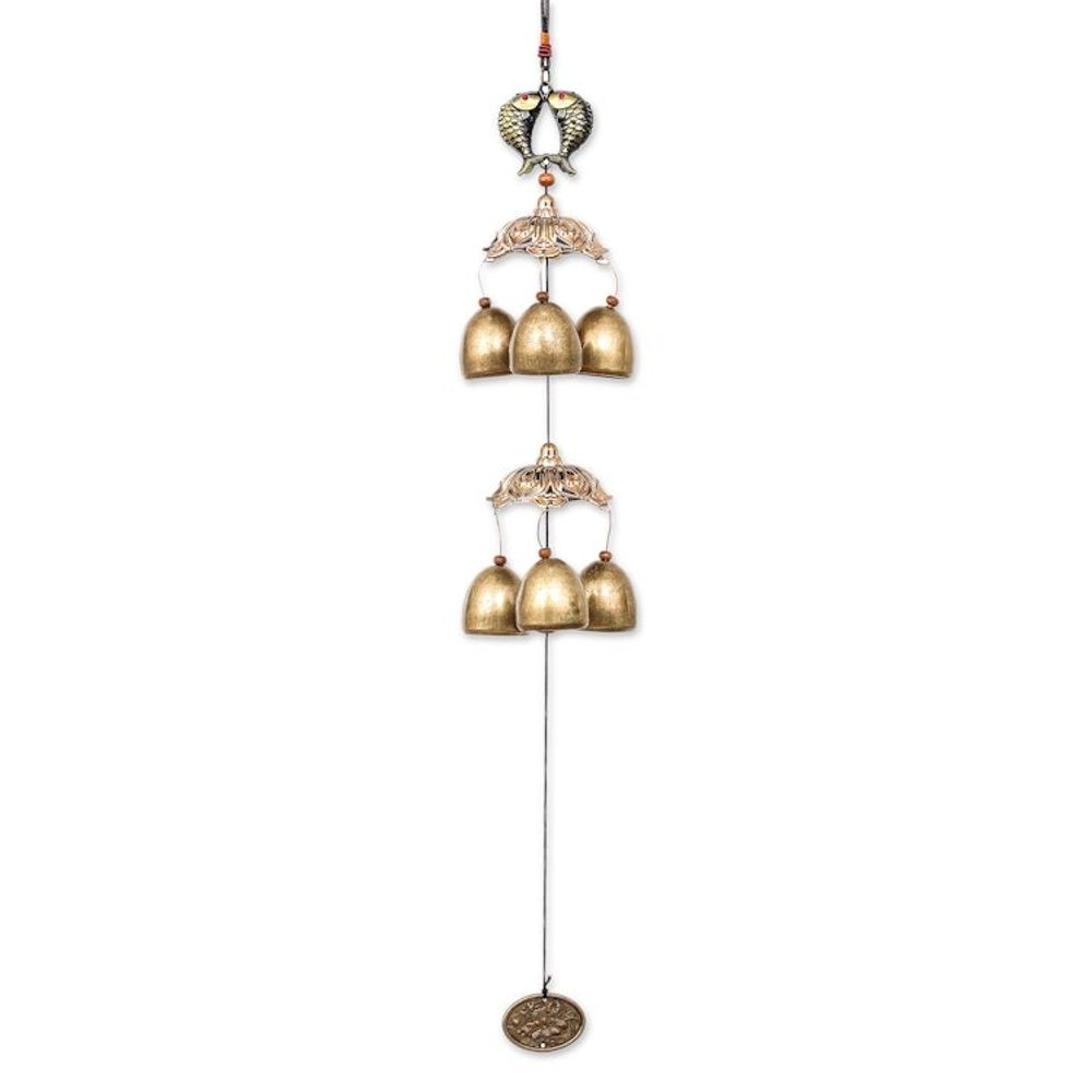 Fish Themed Wind Chime Made from Aluminum and Brass 'Rebirth Bells'