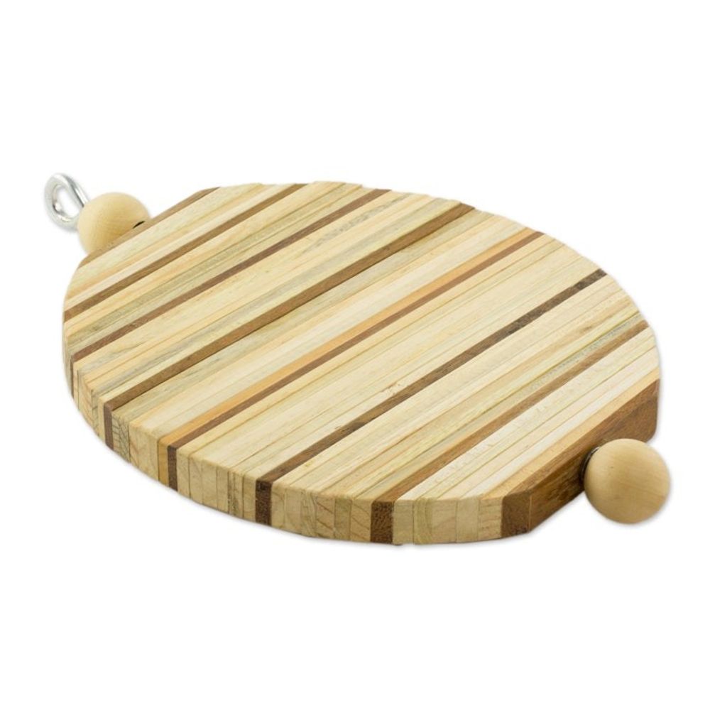 Handcrafted Wood Mobile with Adjustable Shapes 'Tranquil Moments'