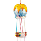 Artisan Crafted Hot-Air Balloon Themed Wind Chime 'Balloon Brigade'