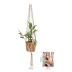 Hand-Knotted White Cotton Macrame Hanger from Bali 'Pure Home'
