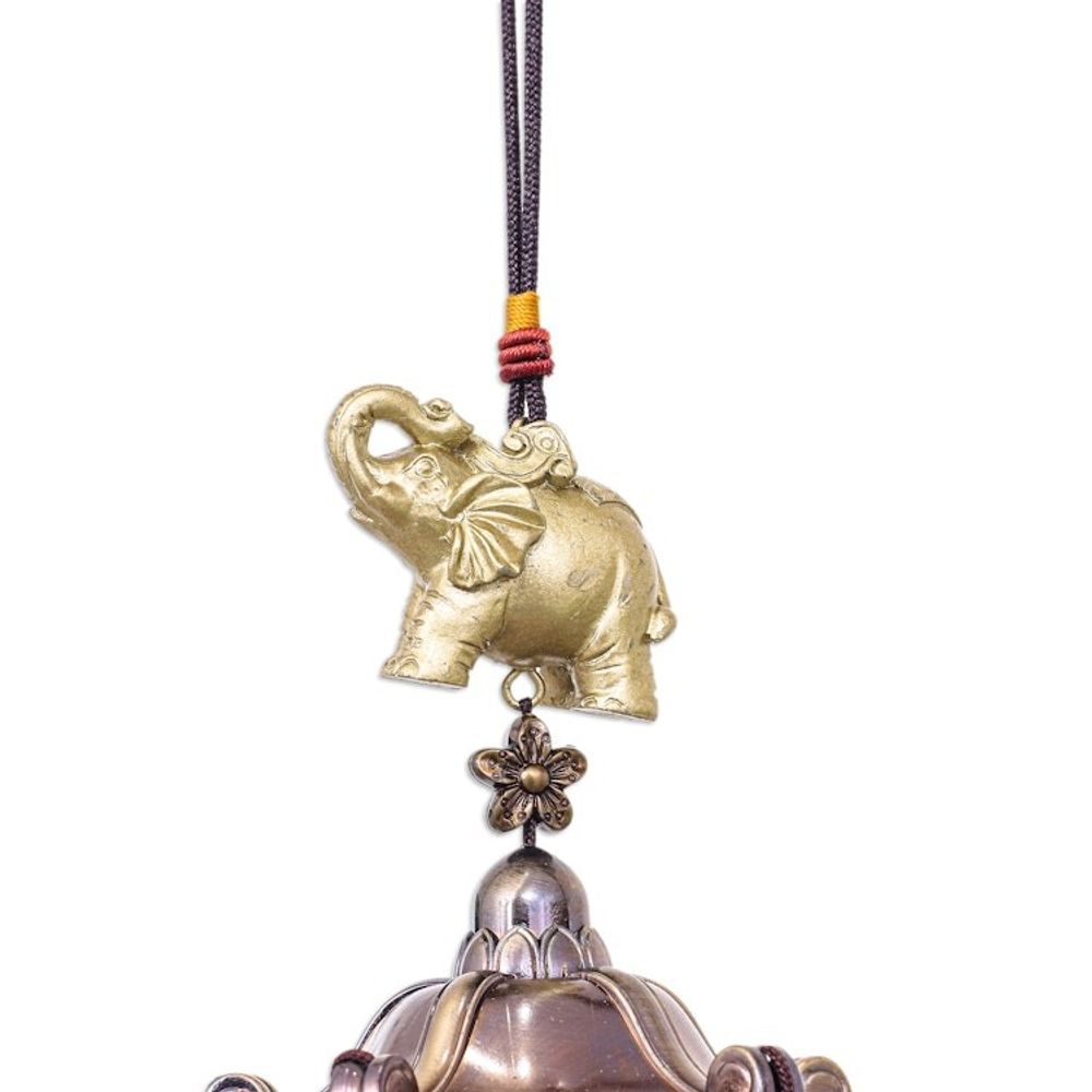 Elephant Themed Wind Chime Made in Thailand 'Sage Elephant'