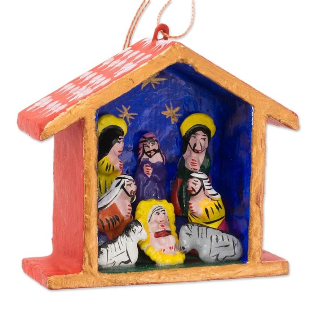 Ornaments Set of 5 'Huts'
