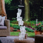 Mexican Handcrafted Natural White Onyx Dove-Themed Mobile 'Feathers to Heaven'
