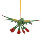 Wood Alebrije Hummingbird Ornament from Mexico 'Natural Flight'