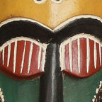 Hand Carved Wood African Wood Mask 'God is Supreme'