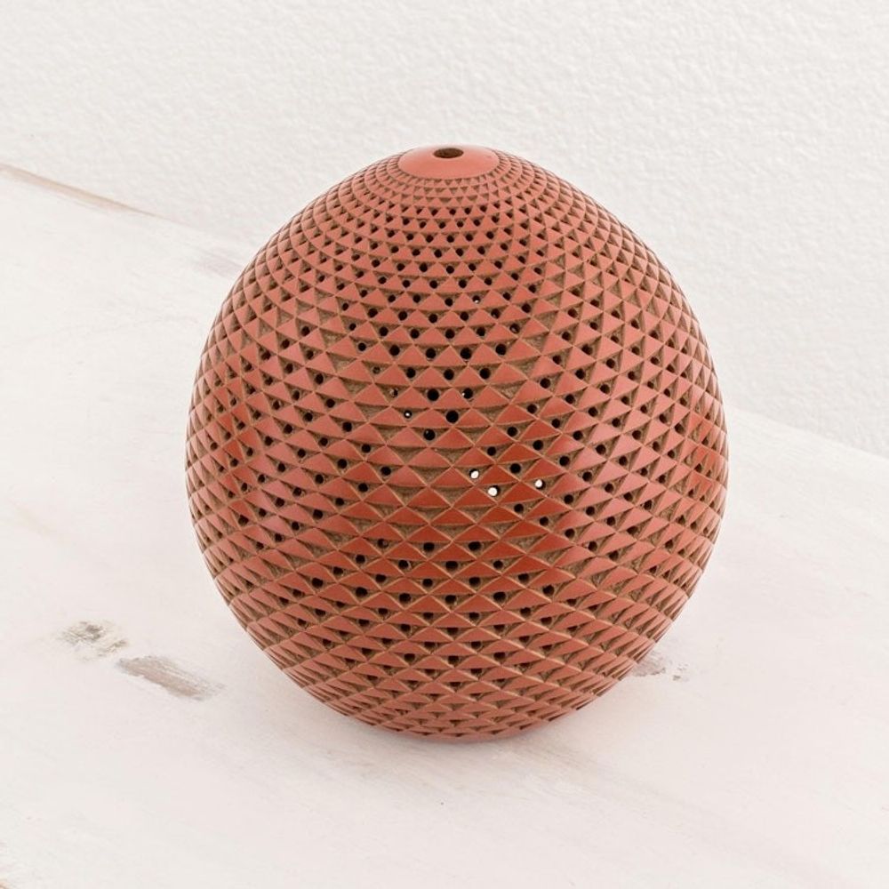 Handmade Terracotta Candle Shade 'Ancient Volcano'