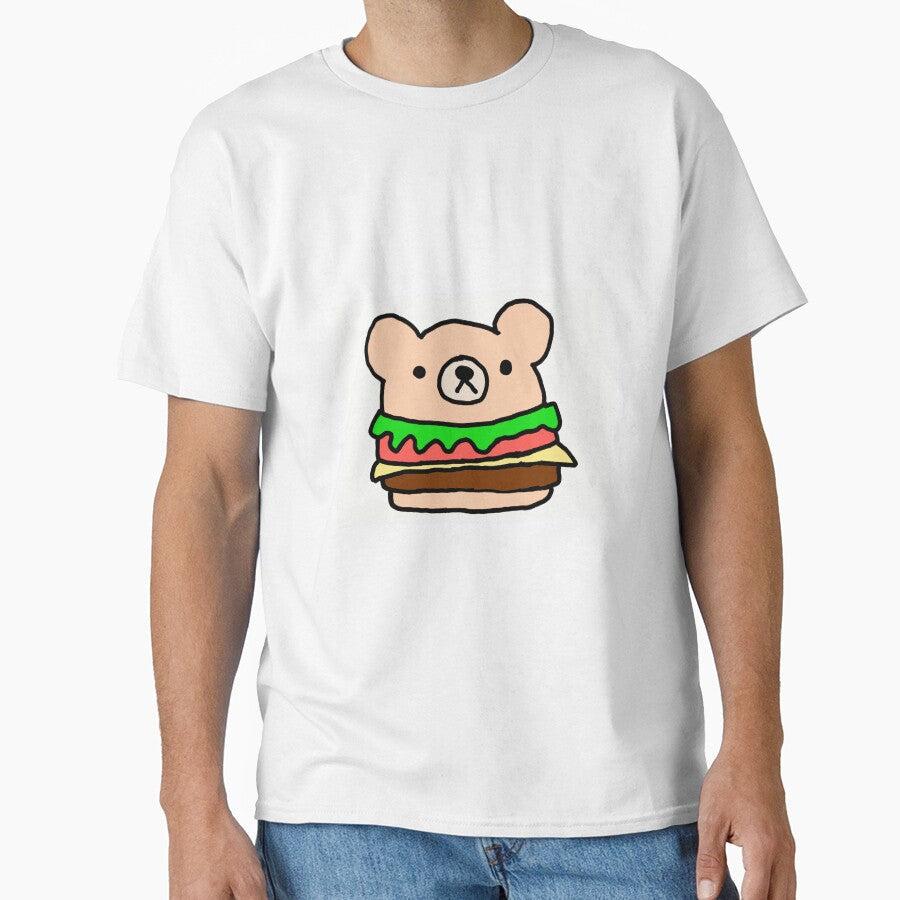 cute bear burger by dreamycrafts Unisex T-shirt, Sweatshirt, Hoodie, Long Sleeve Tee