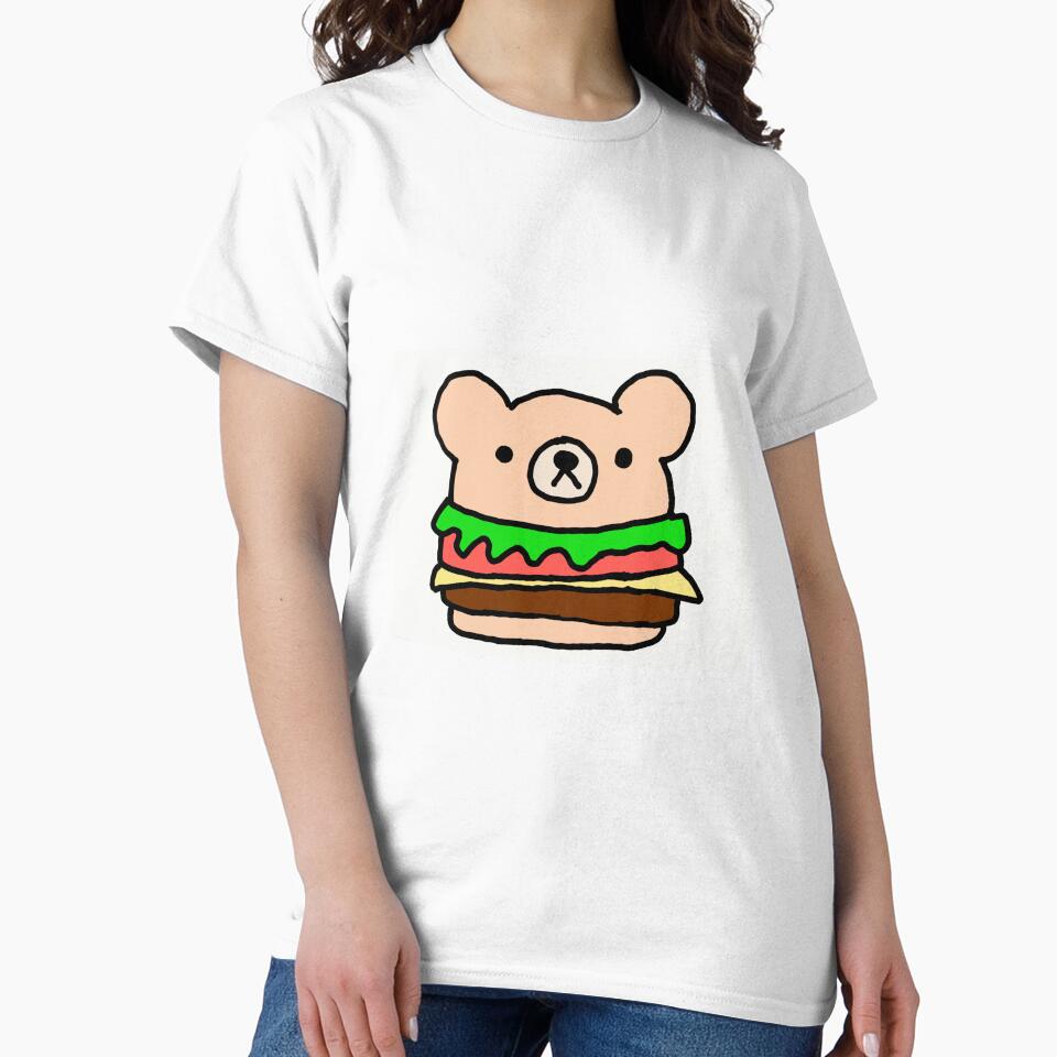 cute bear burger by dreamycrafts Unisex T-shirt, Sweatshirt, Hoodie, Long Sleeve Tee
