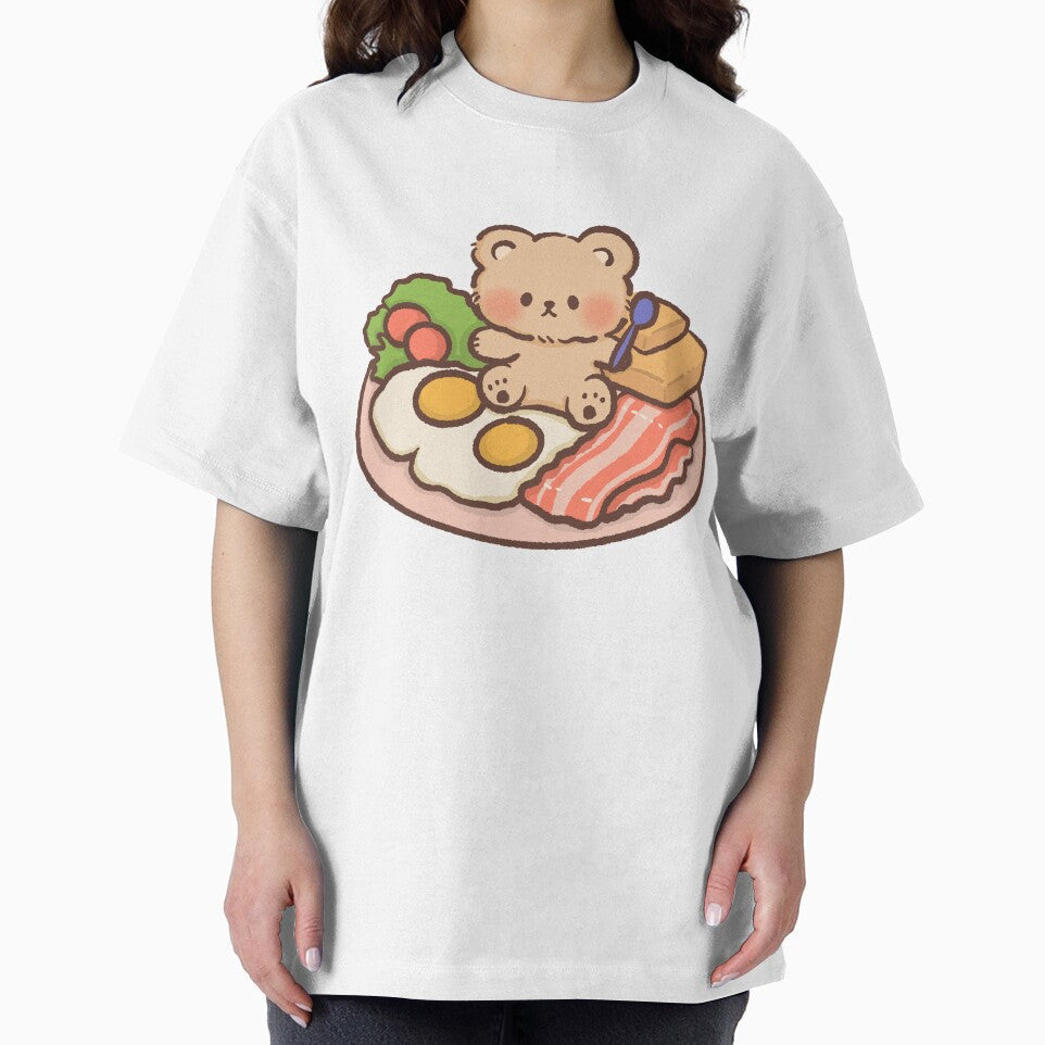Cute Bear Breakfast Platter Illustration by NadirJArt Unisex T-shirt, Sweatshirt, Hoodie, Long Sleeve Tee