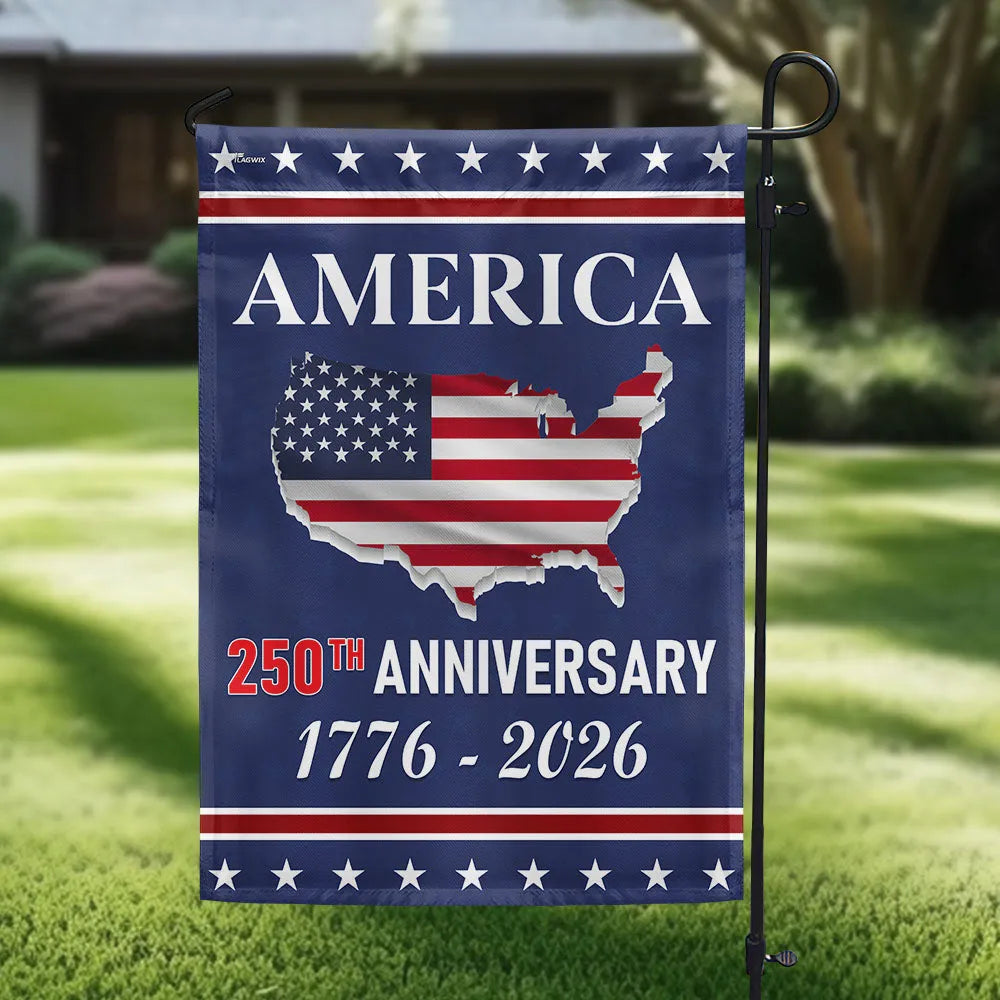 Flagwix American Flag - 250th Anniversary Semiquincentennial America Map Flag