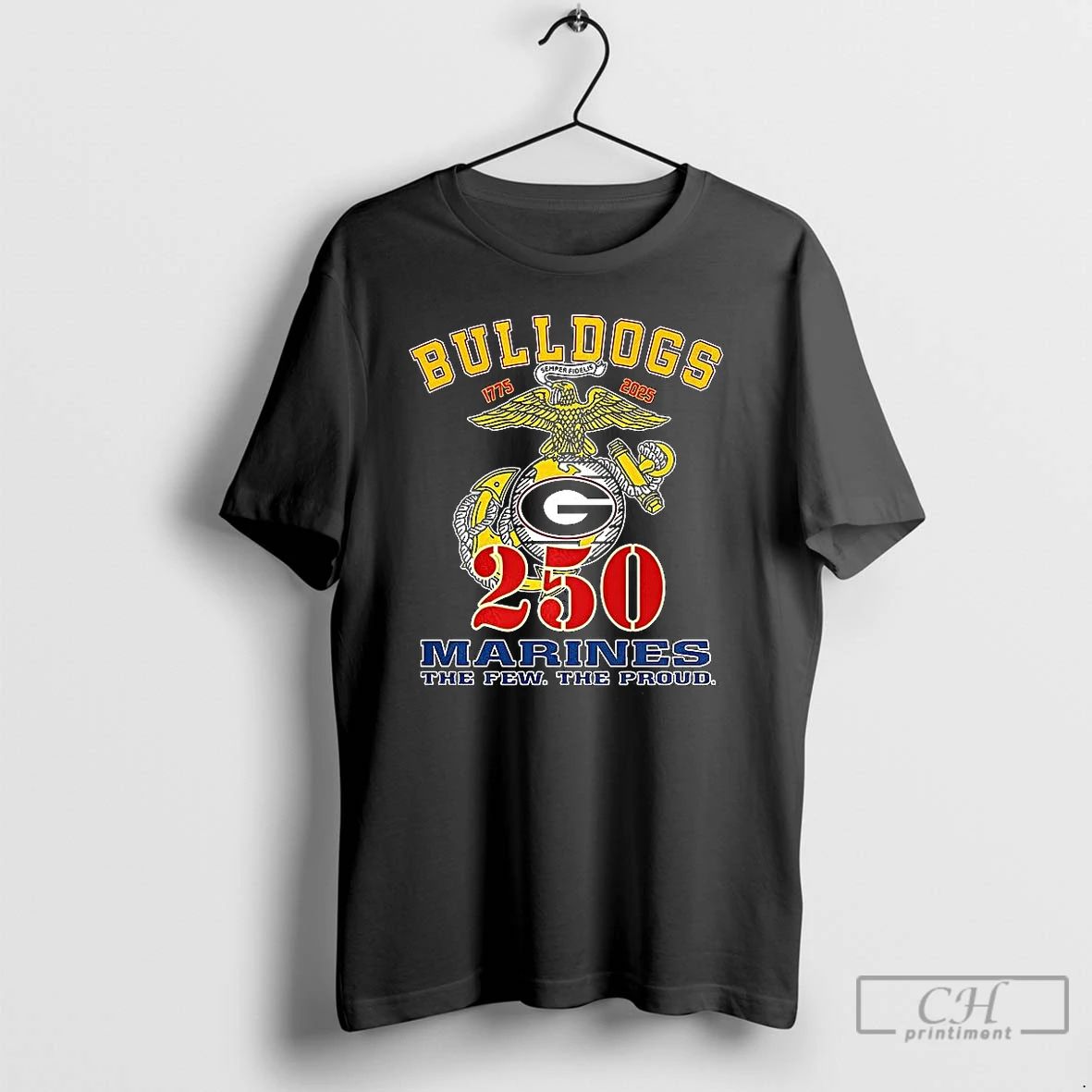 Premium Georgia Bulldogs United States Marine Corps 250th Anniversary The Few The Proud Logo