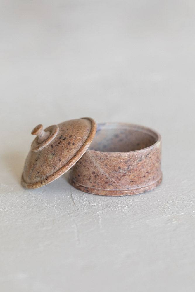 Vintage Mini Soapstone Trinket Box