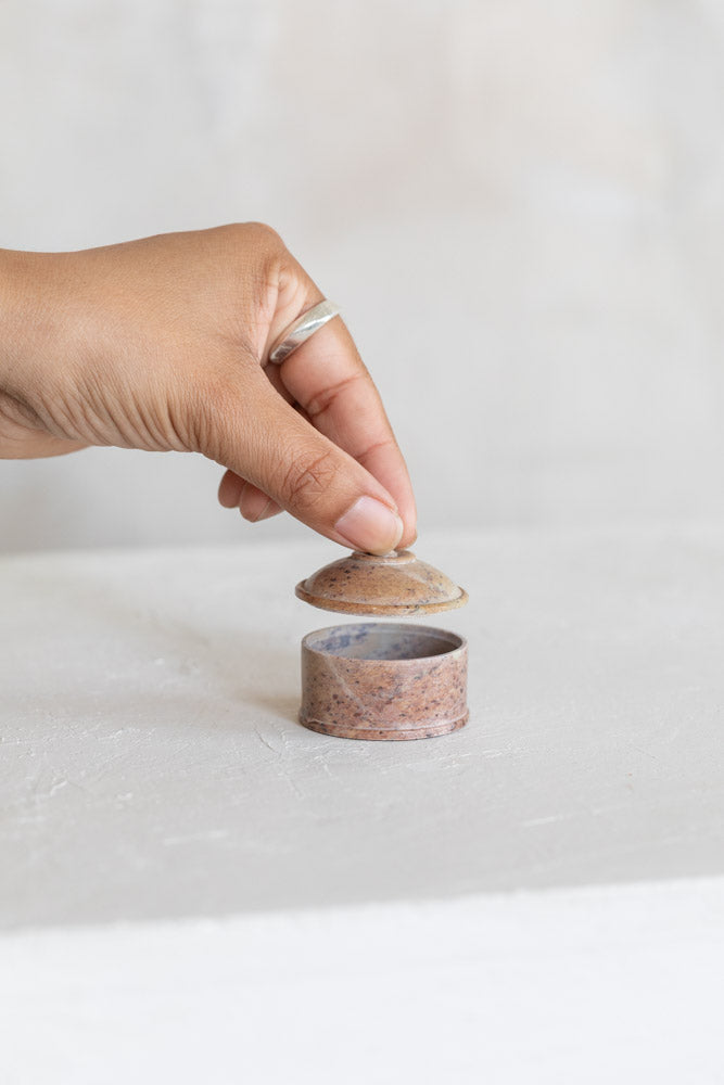 Vintage Mini Soapstone Trinket Box